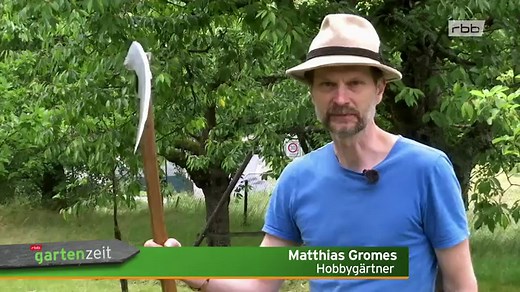 rbb Gartenzeit: Richtig mähen mit der Sense
