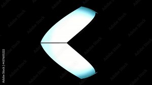 Looping blue circle animation on a black background. Looped video. Footage animation.