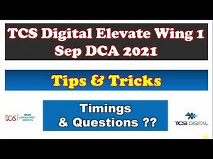 Tips & Tricks for SEP DCA 2021 | TCS DCA 2021 |