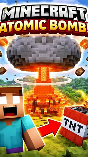 Atom Bomb In Minecraft 😲 ‪@Voice.gaming‬ #shorts #ytshorts #viral #trendingshorts #youtubeshorts