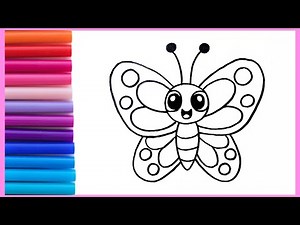 Butterfly Drawing And Coloring Tutorial 🦋 | How To Draw A Butterfly Easy