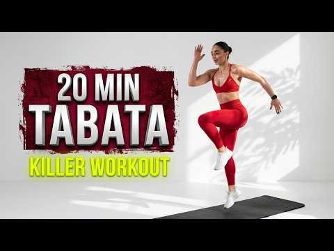 20 MIN KILLER TABATA WORKOUT 🔥 Full Body Shred (No Equipment)