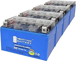Mighty Max Battery YTZ10SGEL 12V 8.6AH GEL Replacement Battery compatible with Powersport Motorcycle Snowmobile - 4 Pack