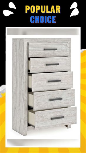 Cayboni - Five Drawer Chest - Whitewash