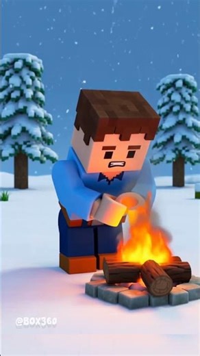 Minecraft Freezing in Ice World Loop ❄️🔥 #minecraft #shorts #minecraftloop