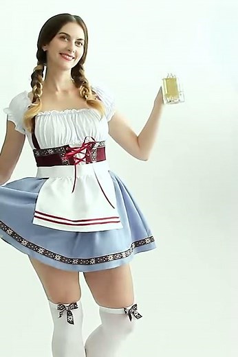 Women Beer Maid Girl Wench German Octoberfest Dress