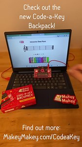 The new #CodeaKey backpack is so cool! Combine the power of micro:bit with #MakeyMakey to make this flashlight piano! Keep calm and press on! https://makeymakey.com/codeakey | Makey Makey | Facebook