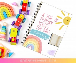 A Year of Memory Verses for Kids - Kids Activity Book - Etsy