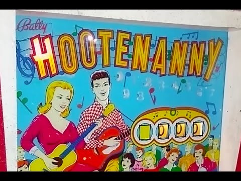 1963 Bally HOOTENANNY Pinball Machine In Action