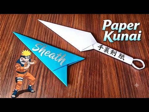 How To Make Paper Kunai WITH SHEATH | Easy Origami Ninja Weapon