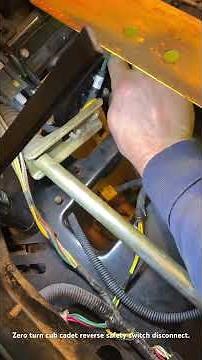 Zero turn mower cub cadet reverse safety switch disconnect