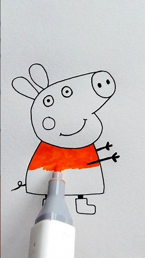 How to Draw Peppa Pig 🐷 | Easy Cartoon Drawing for Kids | Step-by-Step Art Tutorial 🎨