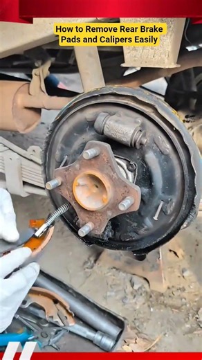 How to Remove Rear Brake Pads and Calipers Easily #shortvideo #tips