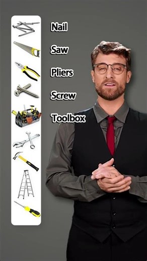 9 Common Tools in English 🔧🪚 | Learn Vocabulary Fast