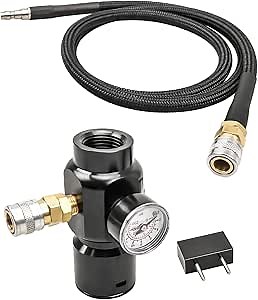 Paintball Co2 Regulator Pressure Regulator for HPA Tank Mini Sef Super Fast Refresh, Input 1500psi Output 0 to 130psi