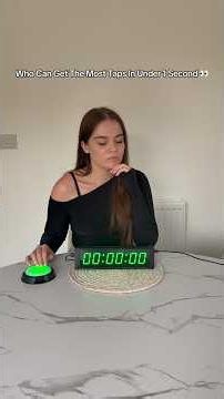 Who Can Get The MOST Taps In Under 1 Second 👀😳?! #challenge #game #couple #timer #kayleighmae