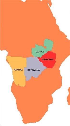 Shortest Border in the World. Botswana and Zambia