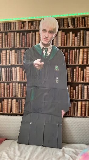 Draco Malfoy cardboard cutout bc I love him 🐍💚 full video posted on my yt