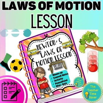 Newton's Laws of Motion Lesson Notes Slides | Momentum, Inertia, Acceleration