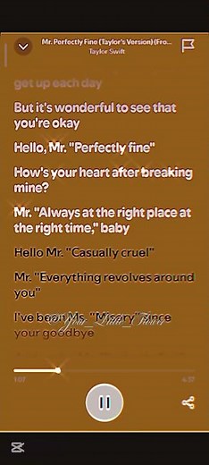 Taylor Swift - Mr. Perfectly Fine (Lyrics) :] #aesthetic #taylorswift #lyrics