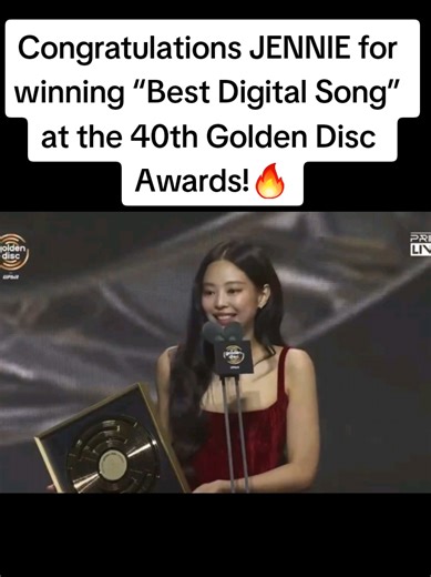 Jennie Wins Best Digital Song at 40th Golden Disc Awards