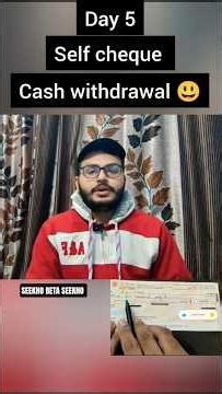 How to withdrawal money by self cheque 🤓 How to write ✍🏻 let's understand in easy language 😀😊🙂#viral