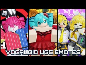 Roblox VOCALOID UGC EMOTES | Miku, Teto, Rin & Len