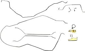 Full Car Brake Line Kit - Fits 64-67 Chevelle/Malibu Convertible & El Camino - Stainless - Valve/Bracket Included - The Stop Shop