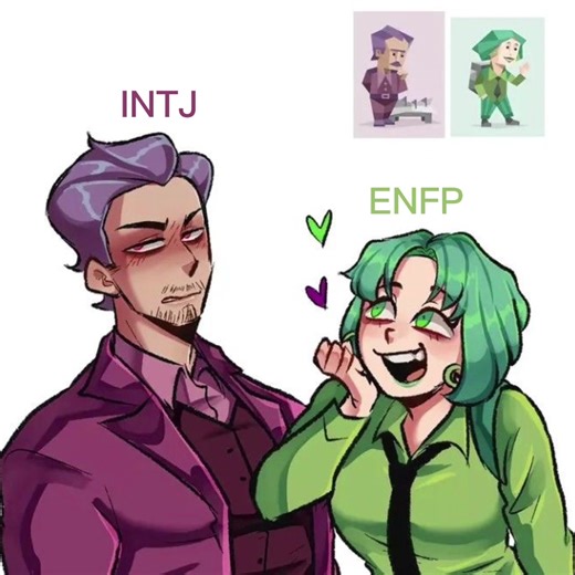 INTJ x ENFP Funny Duo Fanart