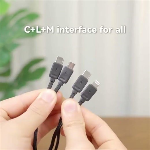 ESSAGER 4-in-1 Fast Charging Cable | Type-C Input to 2 Type-C + Micro USB + Lightning-8pin mobile