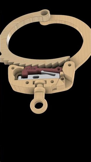 handcuffs #mechanism #3dprinting #machine #simulation #3dprinted#solidworks