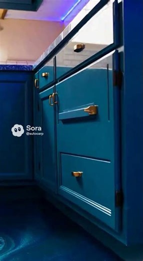 dark abandoned kitchen, broken cabinets, cracked dirty floor, spider #roomtransformation