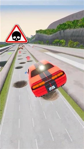 Sports Car vs Crazy Crash Jump 🔥 Best Truck Game Simulator Mobil Truk Crashing Gameplay Shorts Video