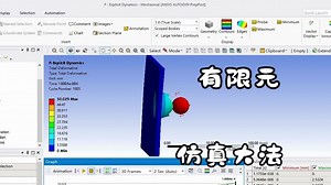 材料冲击断裂破坏，有限元显示动力学经典案例分享，小球撞击