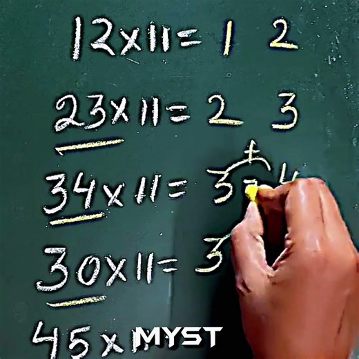 Multiply by 11 in 2 seconds (No Calculator) ⚡️ #shorts