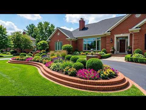 Front Yard Landscaping Ideas: Red Brick, Raised Beds & Curb Appeal