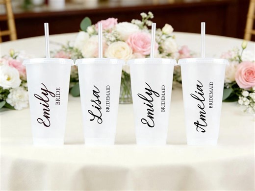 Personalised Hen Party Cold Cup With Straw, Custom Name 24oz Tumbler, Bridesmaid Proposal Gift, Bachelorette Party Cups, Hen Party Favours - Etsy