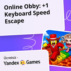 Online Obby:  1 Keyboard Speed Escape - oynayın Yandex Games üzerinde ücretsiz çevrimiçi
