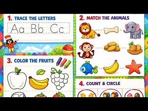 Class 1 English Worksheet | Kids English Practice | Beginners