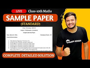 Maths Standard Sample Paper Solutions class 10 | Session (2022- 2023) | Maths sample paper solutions