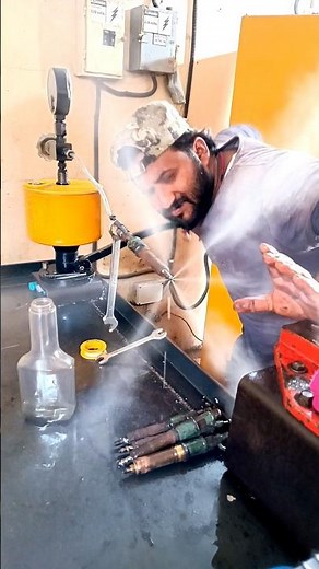 Powerful Fuel Injector Testing Process 🔥 #injector #mechanic #shorts #skills
