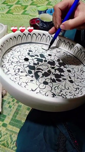 handi craft Pakistan ceramic work Blue pottery Hand made #art #artisian #painting #claywork