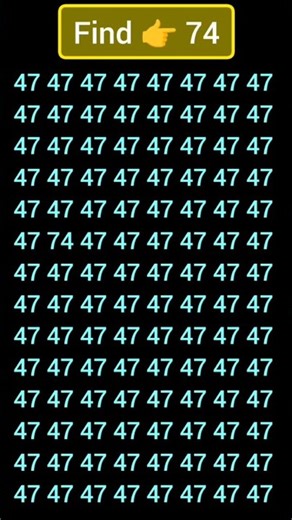Can You Find 74 Among All These 47s? 👀 | Only Sharp Eyes Win! #youtubeshorts #shorts
