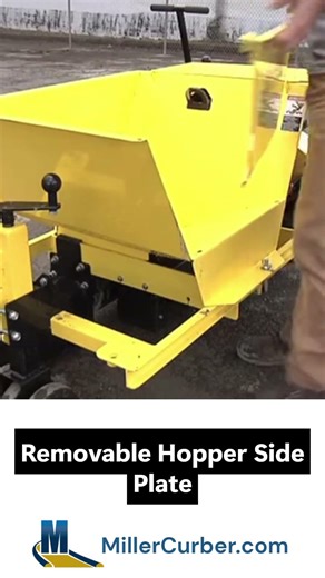 Miller Curber Optional Removable Hopper side Plate #concrete #asphaltpavement #roadrepair #asphalt
