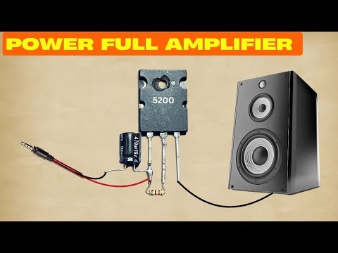 DIY 5200 Transistor Amplifier with Aux | Powerful Heavy Bass Amplifier Circuit