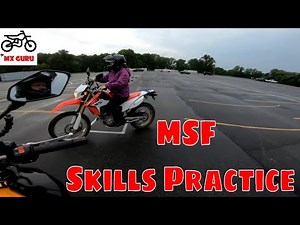 Practicing for the motorcycle license skills test! | MSF Basic Ridercourse Series | Part 2