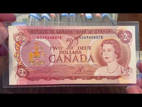 1974 $2 Canadian note