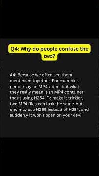 Stop Confusing Codec vs Container | 7 Quick Q&As