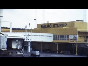 Landing at Malmö airport, Sweden 1974 (silent color 8mm film)