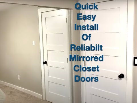 RELIABILT Bethany Mirror Sliding Closet Doors Part#201655 Installation Tutorial-Mirror Closet Door